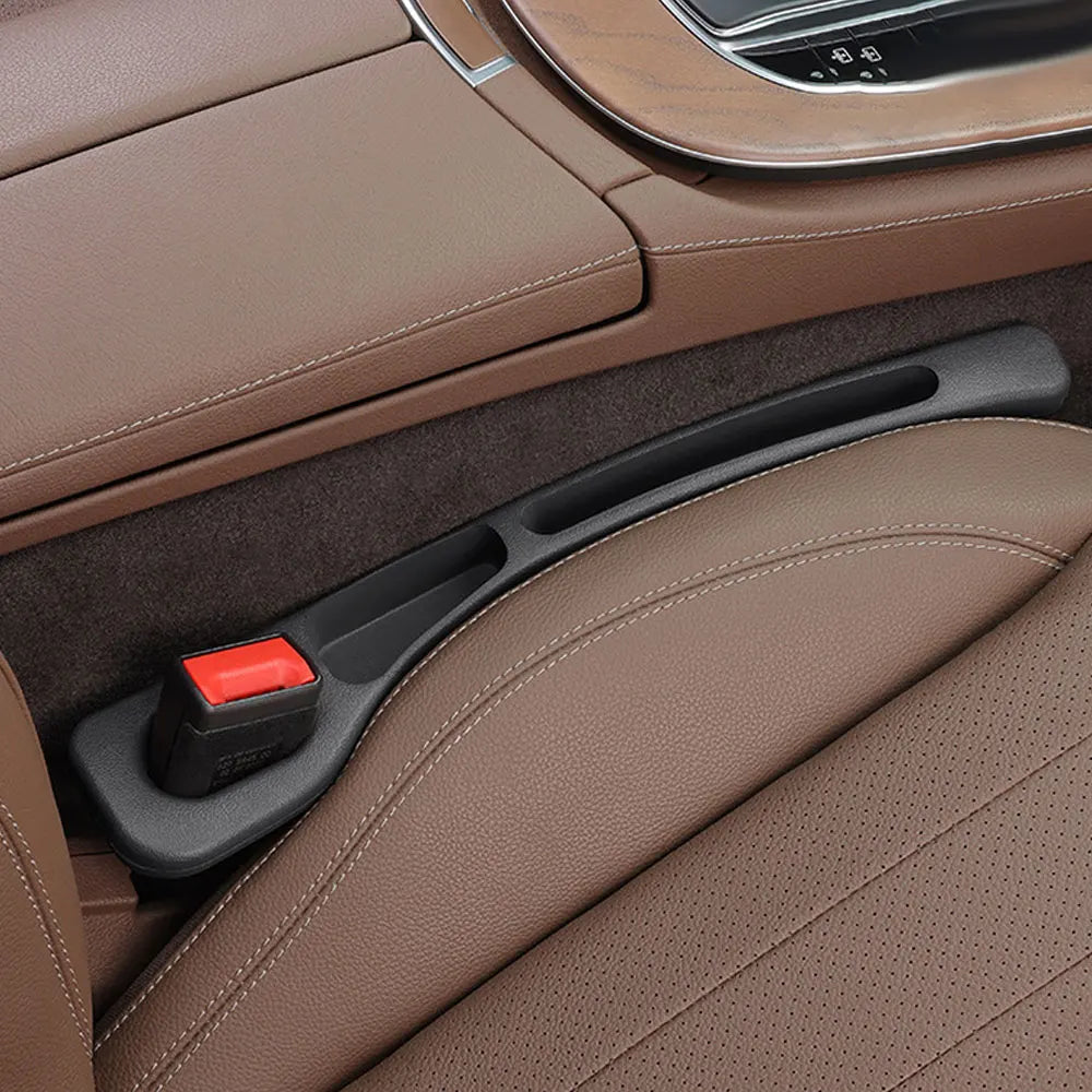 2Pcs Car Seat Gap Filler Organizer Waterproof Car Seat Gap Plug Strip with 2 Grooves Seat Gap Storage Auto Interior Accessories