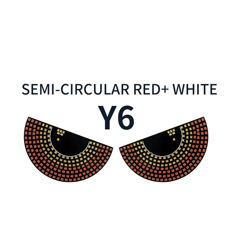 2Pcs Car Evil Eye LED Decorative Lights 6 Styles Red Strobe Warning Atmosphere Lamp Interesting Devil Light Auto Accessories