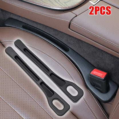 2Pcs Car Seat Gap Filler Organizer Waterproof Car Seat Gap Plug Strip with 2 Grooves Seat Gap Storage Auto Interior Accessories