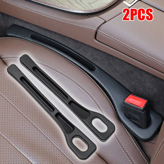 2Pcs Car Seat Gap Filler Organizer Waterproof Car Seat Gap Plug Strip with 2 Grooves Seat Gap Storage Auto Interior Accessories