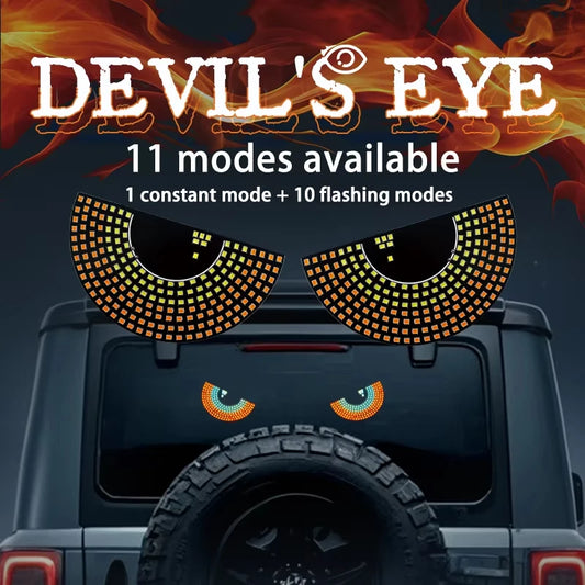 2Pcs Car Evil Eye LED Decorative Lights 6 Styles Red Strobe Warning Atmosphere Lamp Interesting Devil Light Auto Accessories
