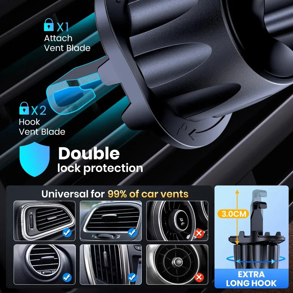 Magnetic Car Phone Holder,Upgraded N52 Super Strong Magnetic Cell Phone Mount for Car Air Vent Compatible with All Phones